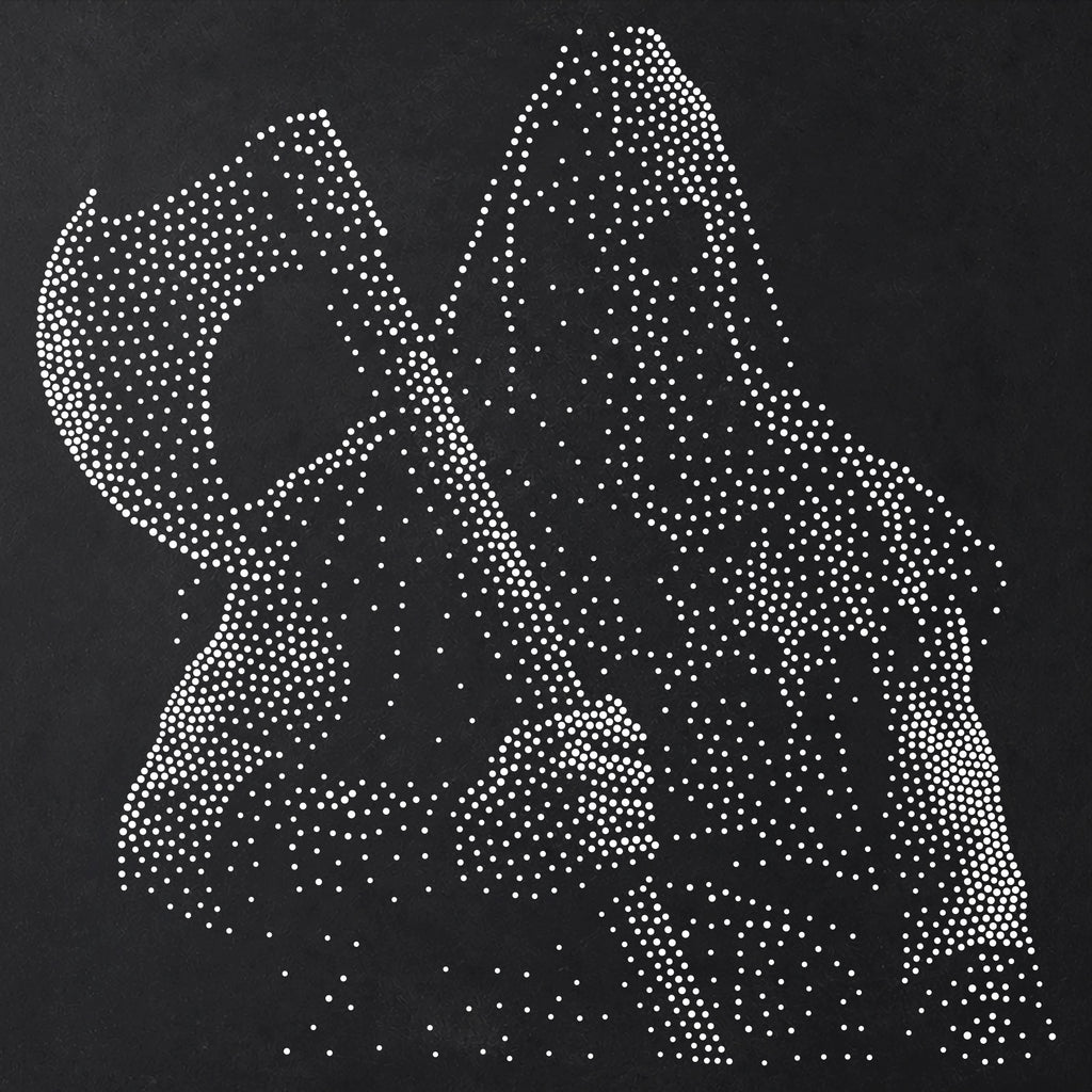 Hooded Executioner Halloween Stencil | Realistic Horror Mylar Stipple Wall Art, Crafts (Large - 300mm / 12" approx)