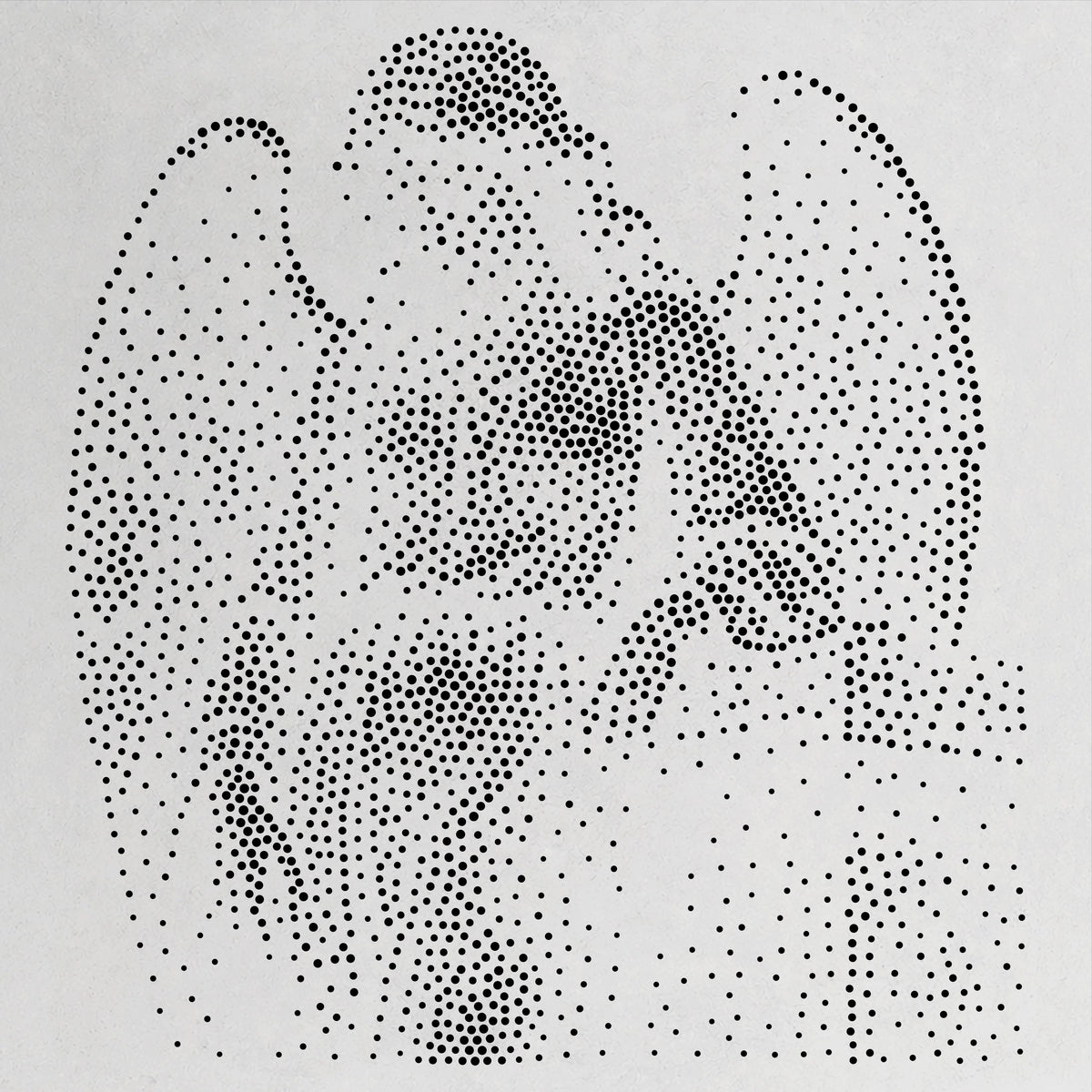 Cemetery Angel Statue Halloween Stencil | Realistic Horror Mylar Stipple Wall Art, Crafts (Large - 300mm / 12" approx)