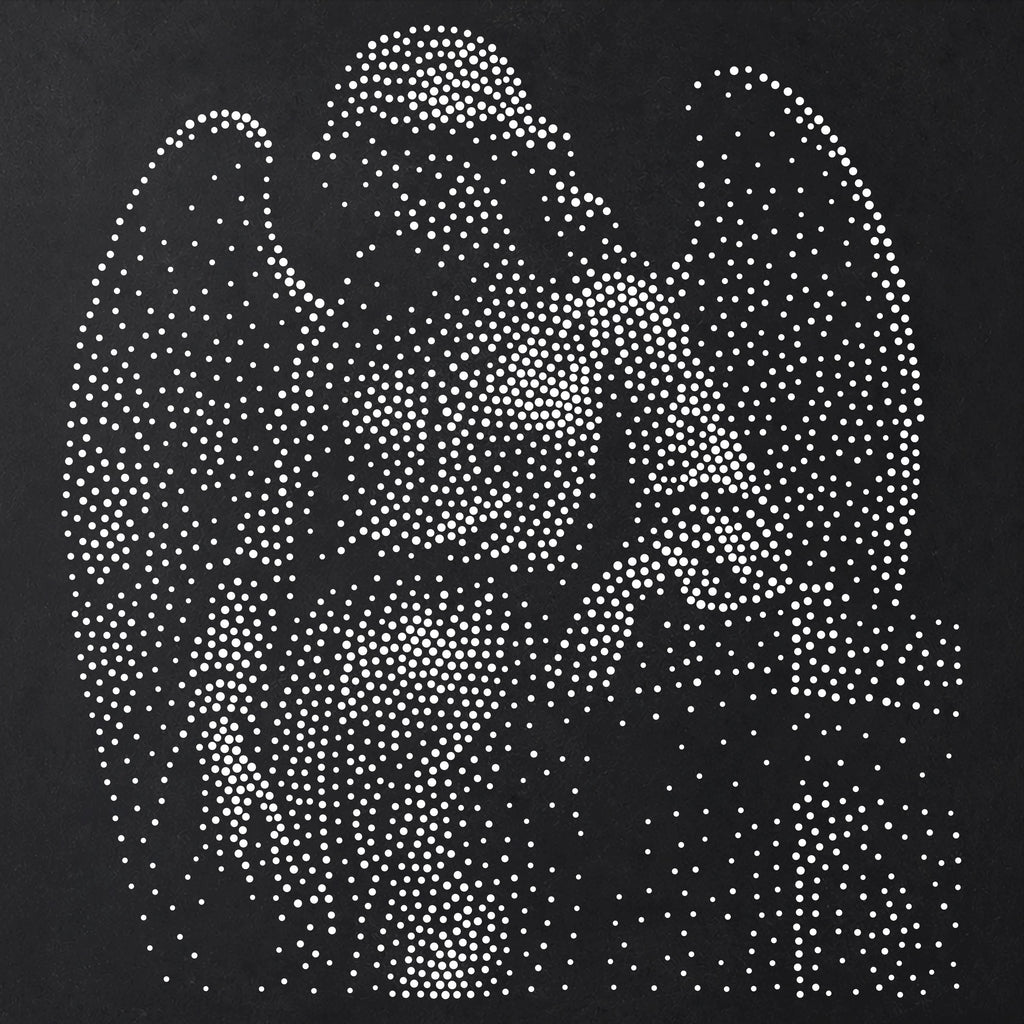 Cemetery Angel Statue Halloween Stencil | Realistic Horror Mylar Stipple Wall Art, Crafts (Large - 300mm / 12" approx)