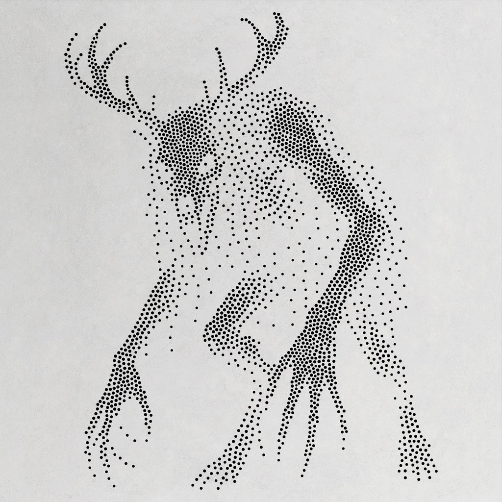 Wendigo Forest Monster Halloween Stencil | Realistic Horror Mylar Stipple Wall Art, Crafts (Large - 300mm / 12" approx)