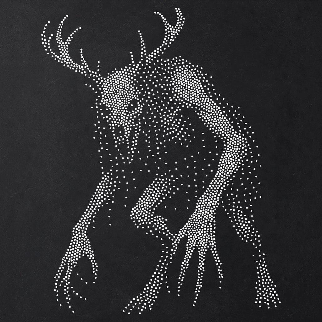 Wendigo Forest Monster Halloween Stencil | Realistic Horror Mylar Stipple Wall Art, Crafts (Large - 300mm / 12" approx)