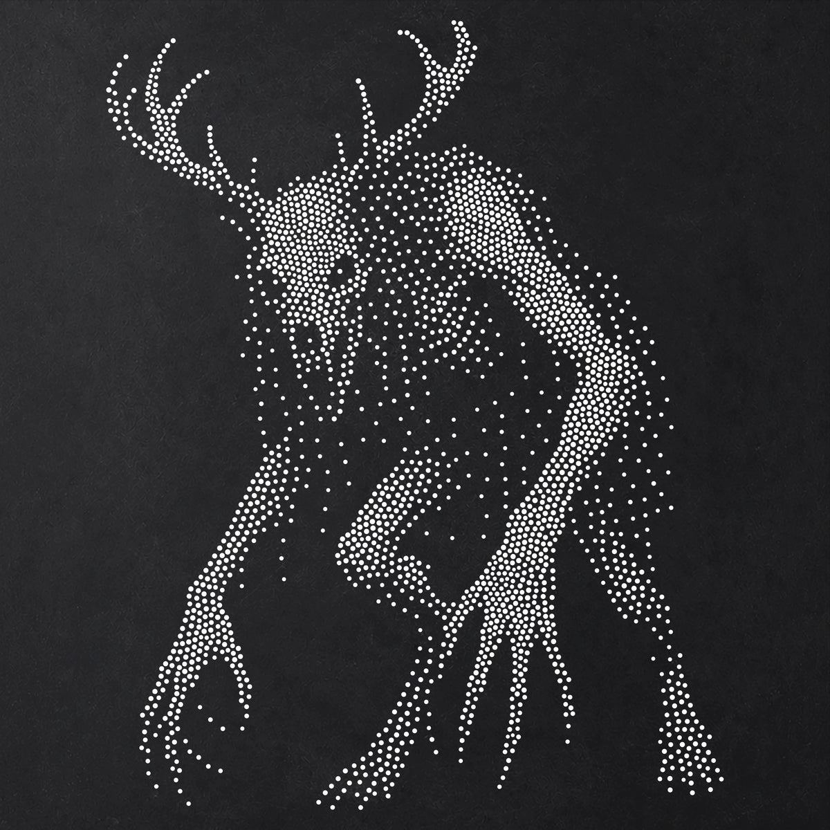 Wendigo Forest Monster Halloween Stencil | Realistic Horror Mylar Stipple Wall Art, Crafts (Large - 300mm / 12" approx)