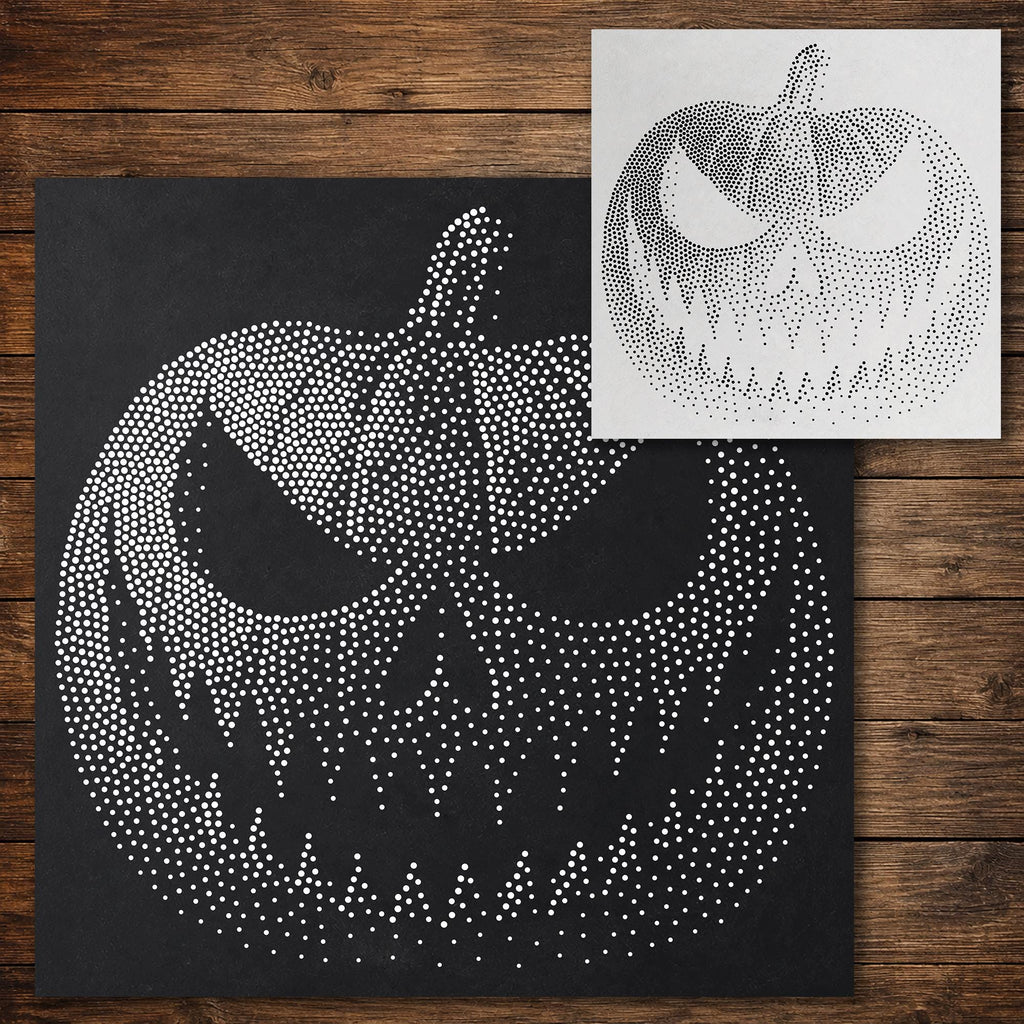 Jack-o’-Lantern Halloween Stencil reusable Mylar stencil, 300 x 300 mm