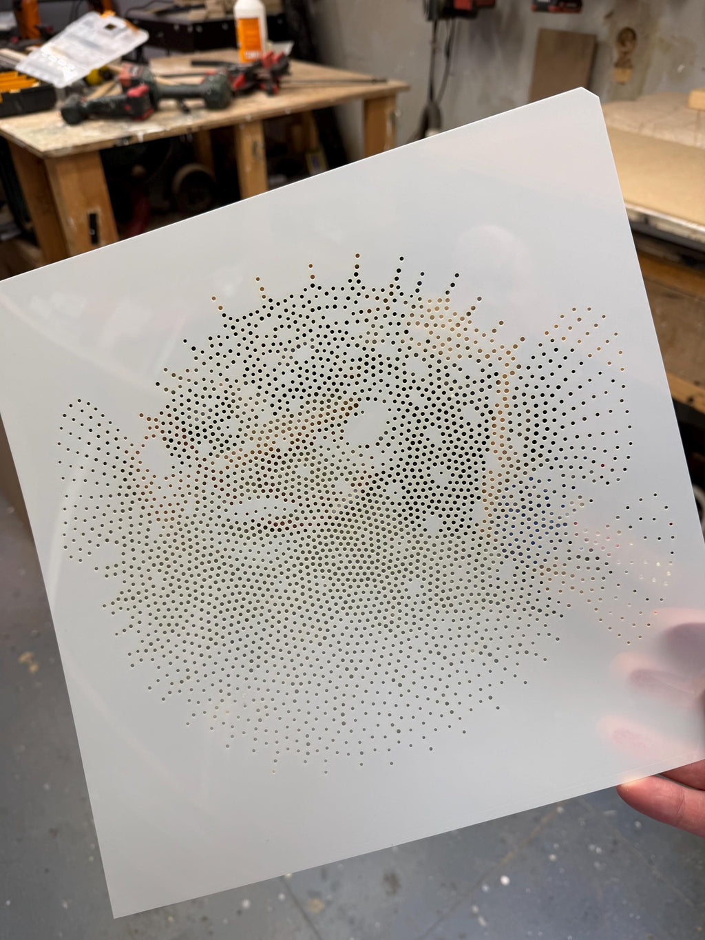 Pufferfish Fish Stencil | Realistic Mylar Stipple Wall Art, Crafts (Large - 300mm / 12" approx)