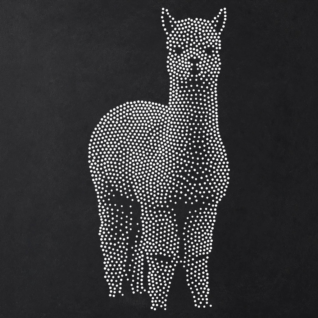 Alpaca Stencil | Realistic Mylar Stipple Wall Art, Crafts (Large - 300mm / 12" approx)