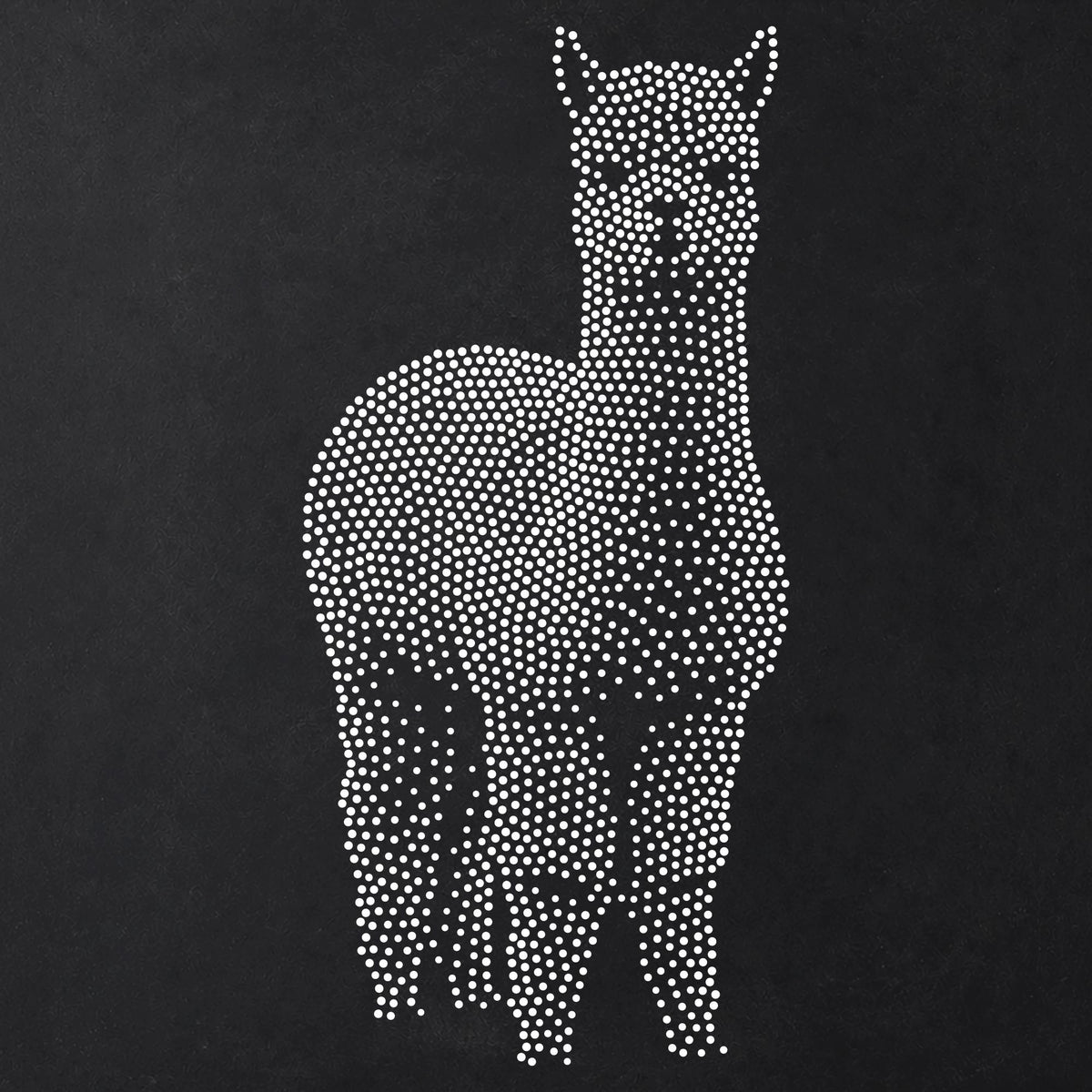 Alpaca Stencil | Realistic Mylar Stipple Wall Art, Crafts (Large - 300mm / 12" approx)