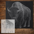 American Bison Stencil reusable Mylar stencil, 300 x 300 mm