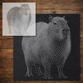 Capybara Stencil reusable Mylar stencil, 300 x 300 mm