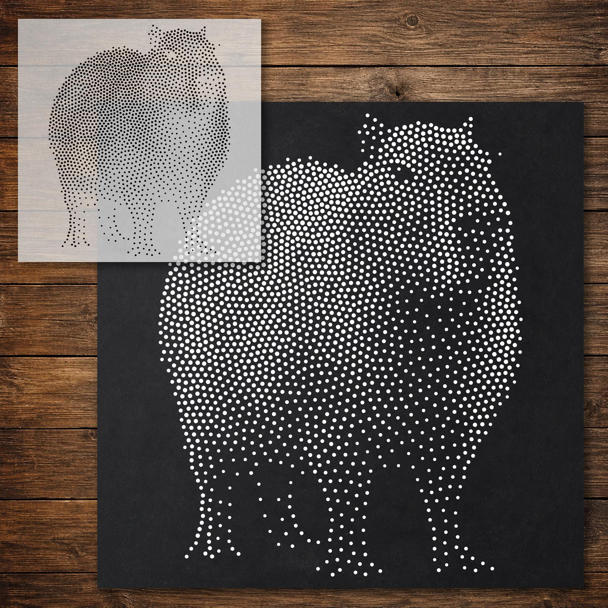Capybara Stencil reusable Mylar stencil, 300 x 300 mm