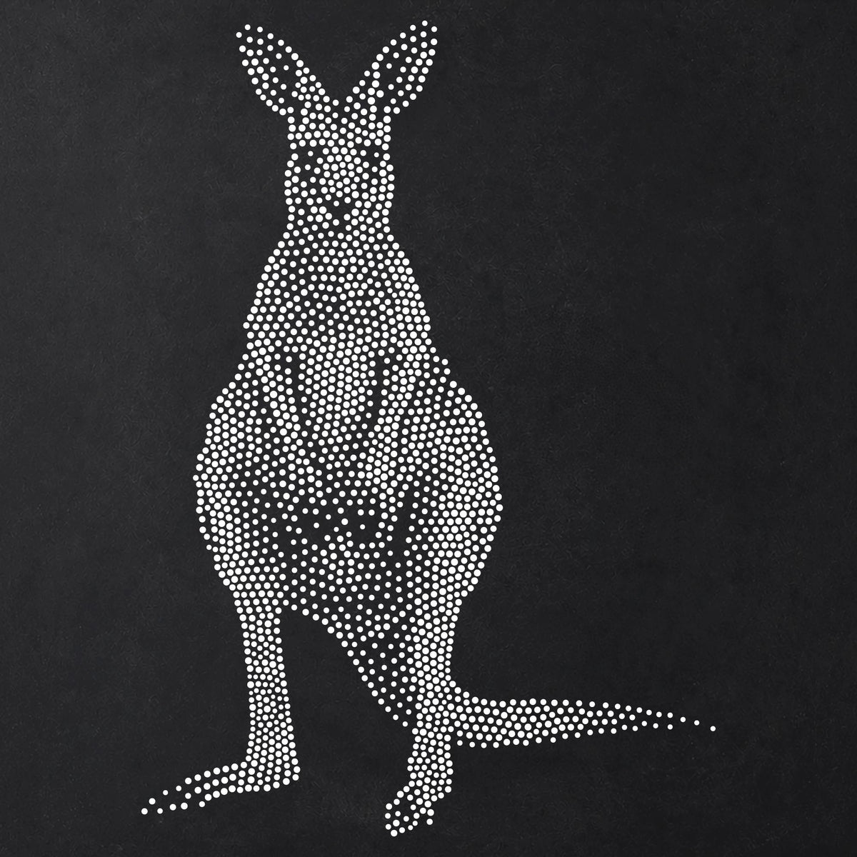 Kangaroo Stencil | Realistic Mylar Stipple Wall Art, Crafts (Large - 300mm / 12" approx)