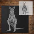 Kangaroo Stencil reusable Mylar stencil, 300 x 300 mm