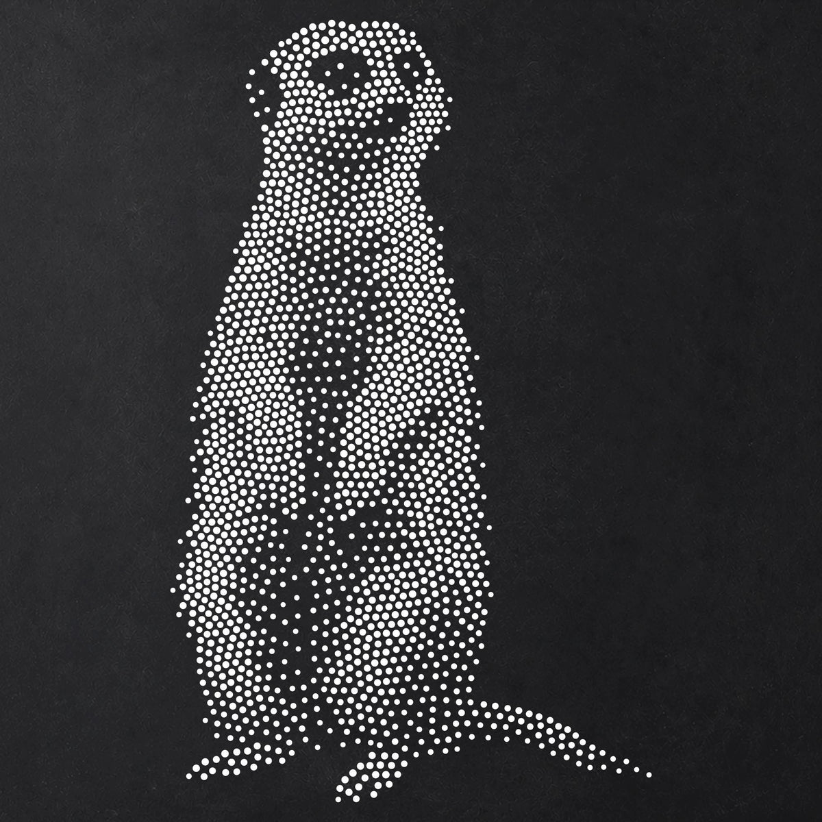 Meercat Stencil | Realistic Mylar Stipple Wall Art, Crafts (Large - 300mm / 12" approx)