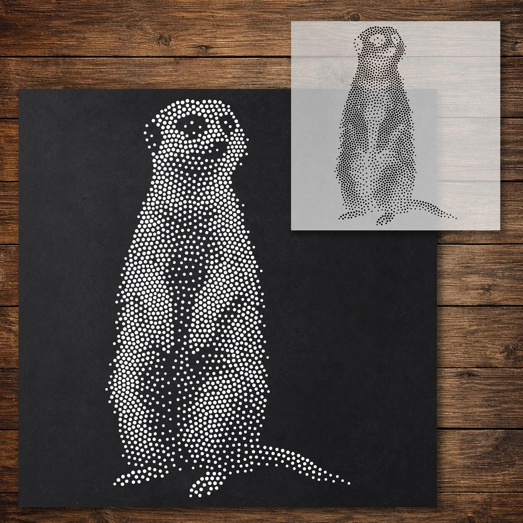Meercat Stencil reusable Mylar stencil, 300 x 300 mm