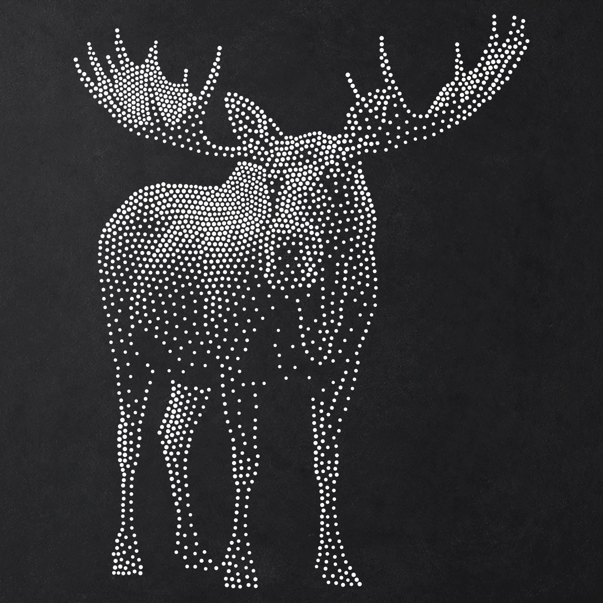 Moose Stencil | Realistic Mylar Stipple Wall Art, Crafts (Large - 300mm / 12" approx)