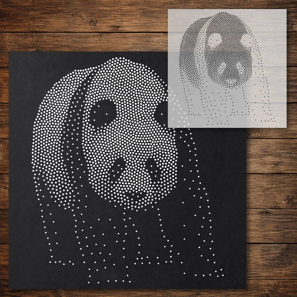 Panda Stencil reusable Mylar stencil, 300 x 300 mm