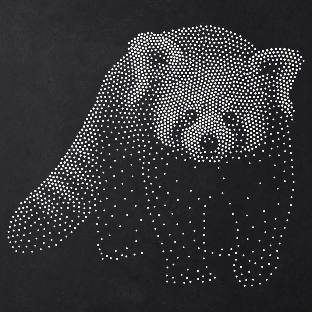 Red Panda Stencil | Realistic Mylar Stipple Wall Art, Crafts (Large - 300mm / 12" approx)