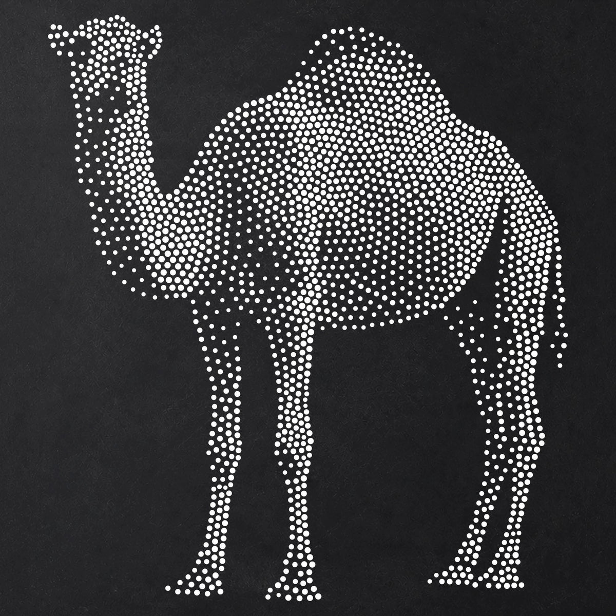 Camel Stencil | Realistic Mylar Stipple Wall Art, Crafts (Large - 300mm / 12" approx)