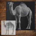 Camel Stencil reusable Mylar stencil, 300 x 300 mm