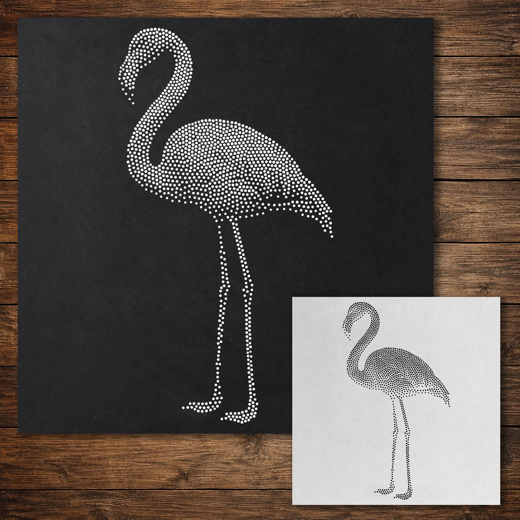 Flamingo Stencil reusable Mylar stencil, 300 x 300 mm