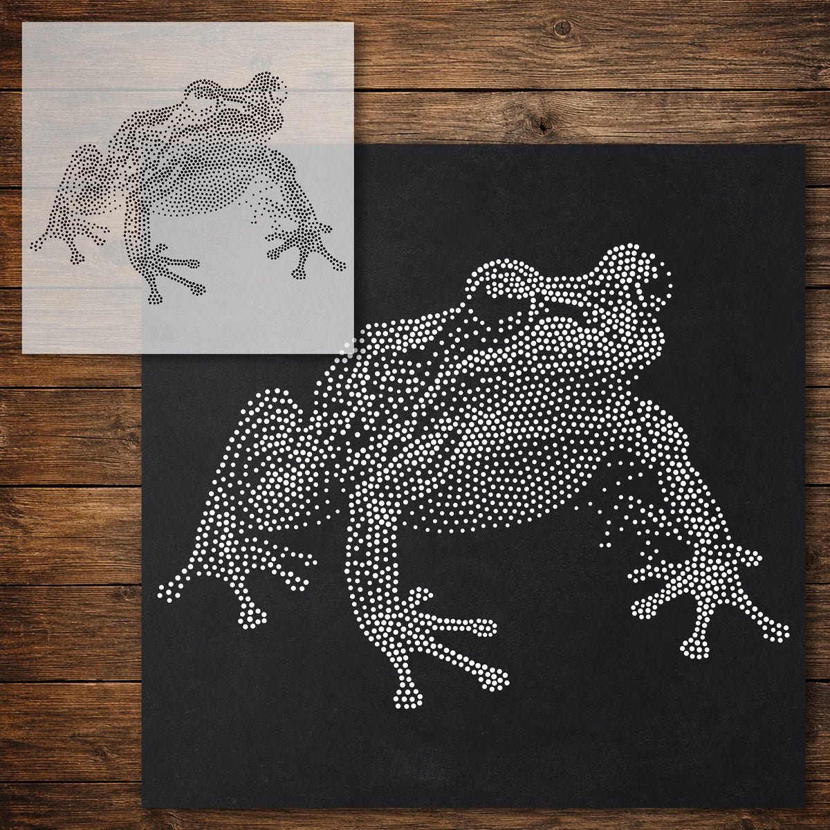 Frog Stencil reusable Mylar stencil, 300 x 300 mm