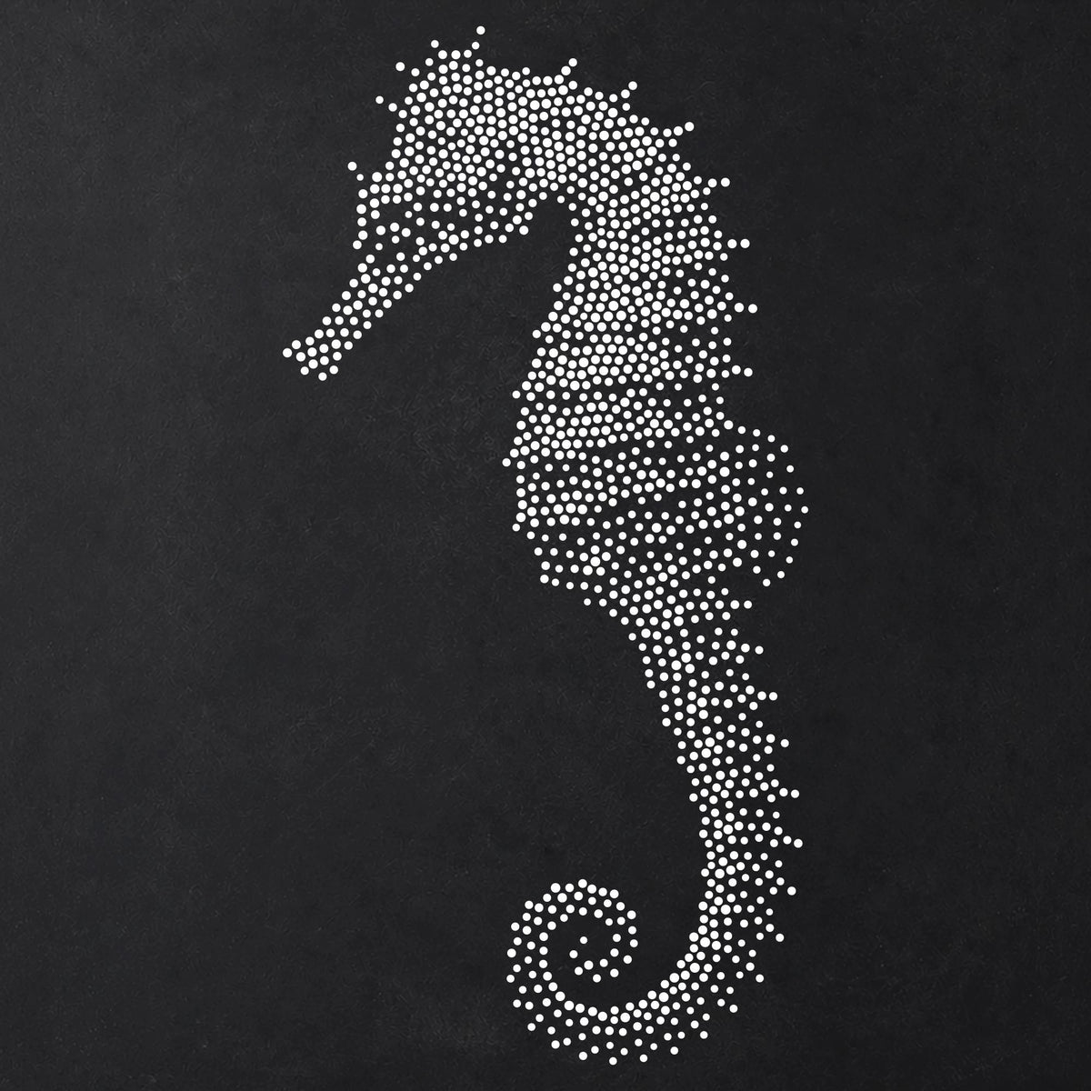 Seahorse Stencil | Realistic Mylar Stipple Wall Art, Crafts (Large - 300mm / 12" approx)