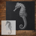 Seahorse Stencil reusable Mylar stencil, 300 x 300 mm