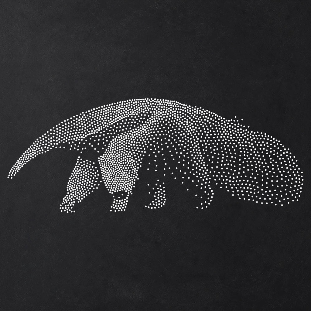 Anteater Stencil | Realistic Mylar Stipple Wall Art, Crafts (Large - 300mm / 12" approx)