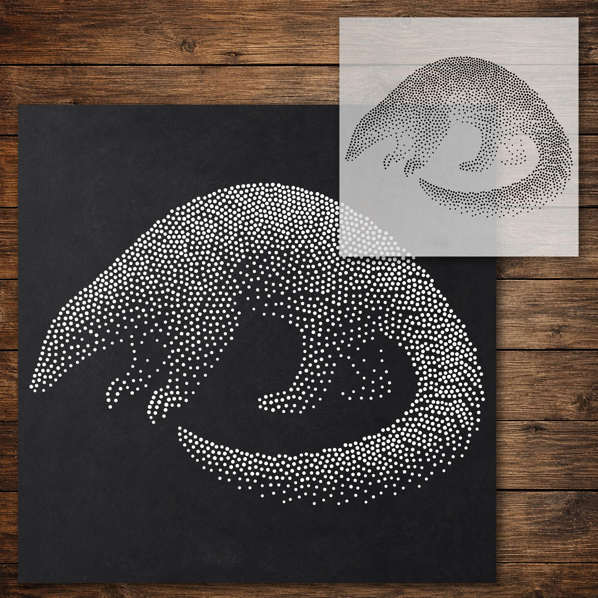 Pangolin Stencil reusable Mylar stencil, 300 x 300 mm