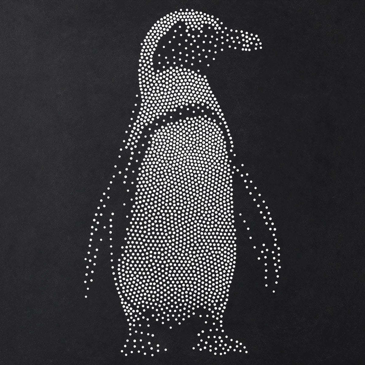 Penguin Stencil | Realistic Mylar Stipple Wall Art, Crafts (Large - 300mm / 12" approx)
