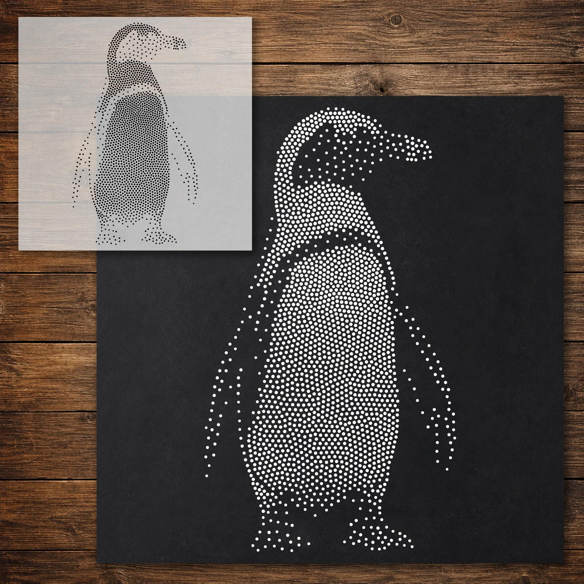 Penguin Stencil reusable Mylar stencil, 300 x 300 mm