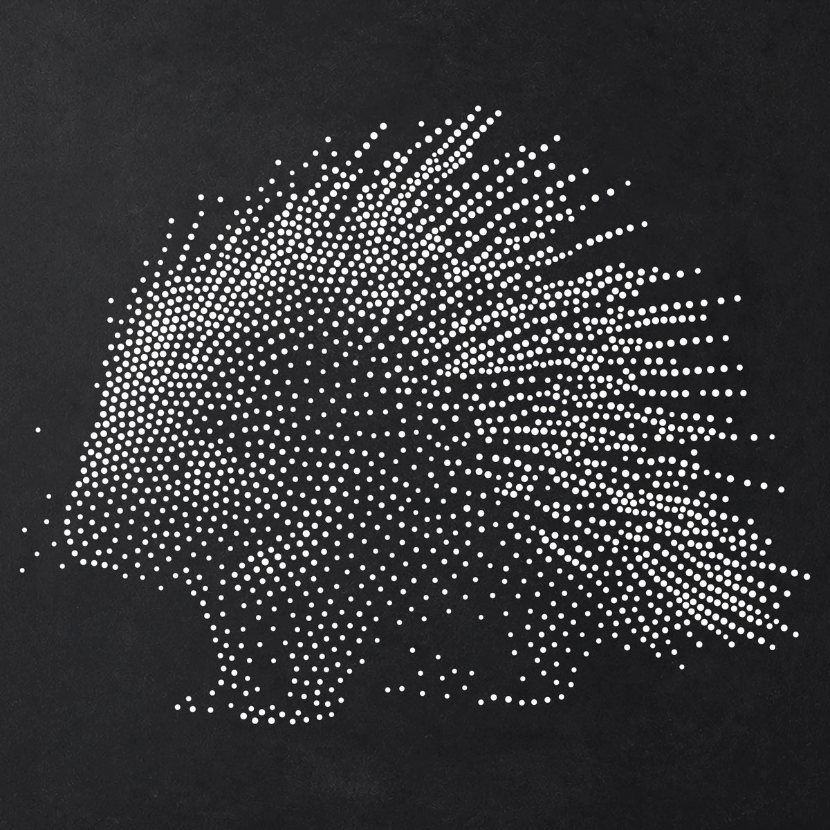 Porcupine Stencil | Realistic Mylar Stipple Wall Art, Crafts (Large - 300mm / 12" approx)