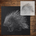 Porcupine Stencil reusable Mylar stencil, 300 x 300 mm