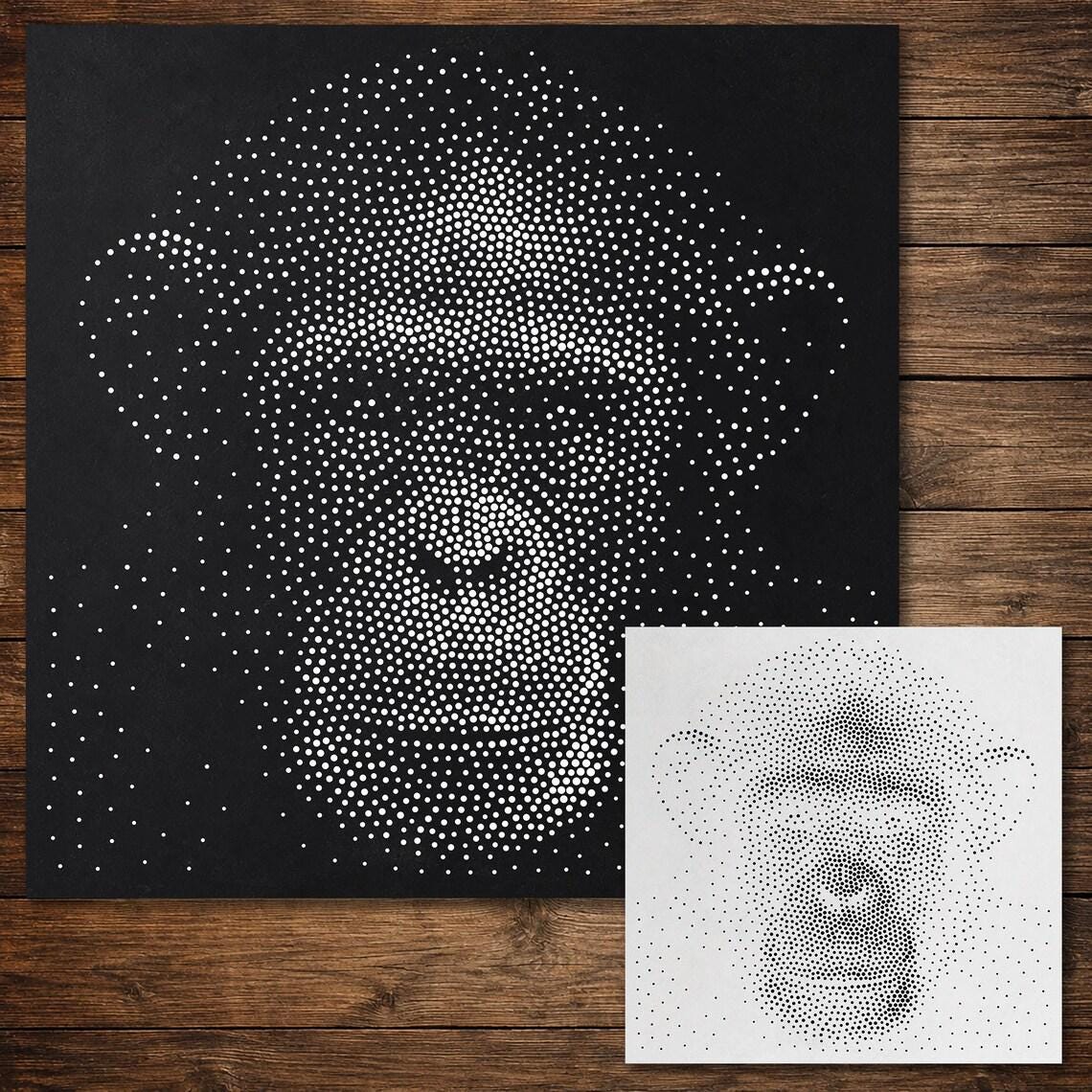 Safari Stencil Bundle #3 | Meerkat, Chimpanzee, Warthog & Gorilla  | Set of 4 Realistic Mylar Stipple Wall Art (Large - 300mm / 12" approx)