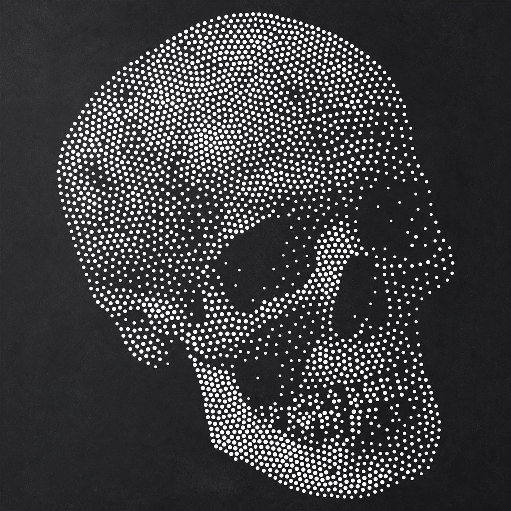 Human Skull #1 Stencil | Realistic Highly Detailed DIY Mylar Wall Art, Stipple Art Crafts (Large - 300mm / 12" approx)