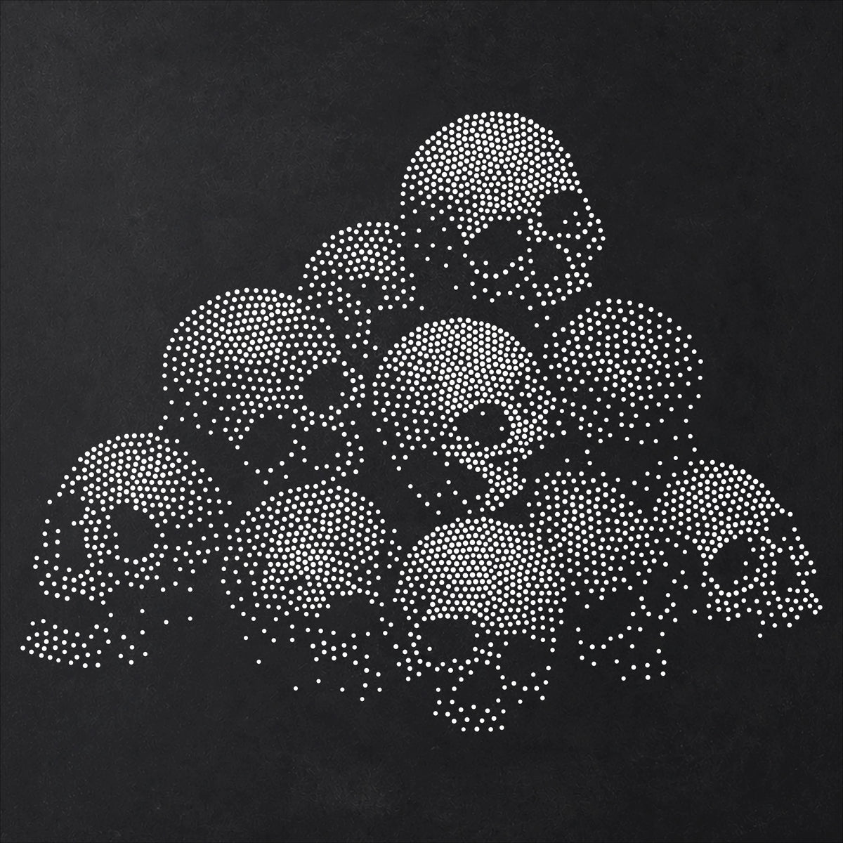 Pile of Human Skulls Stencil | Realistic Highly Detailed DIY Mylar Wall Art, Stipple Art Crafts (Large - 300mm / 12" approx)