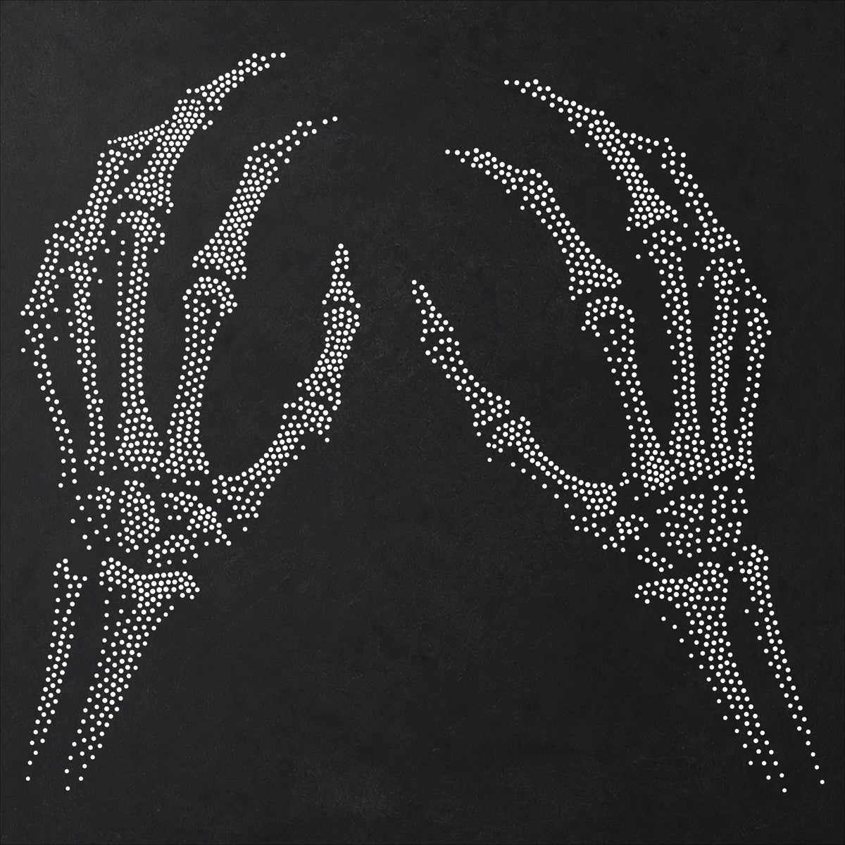 Skeleton Hands Stencil | Realistic Highly Detailed DIY Mylar Wall Art, Stipple Art Crafts (Large - 300mm / 12" approx)