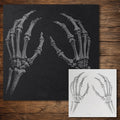 Skeleton Hands Stencil reusable Mylar stencil, 300 x 300 mm