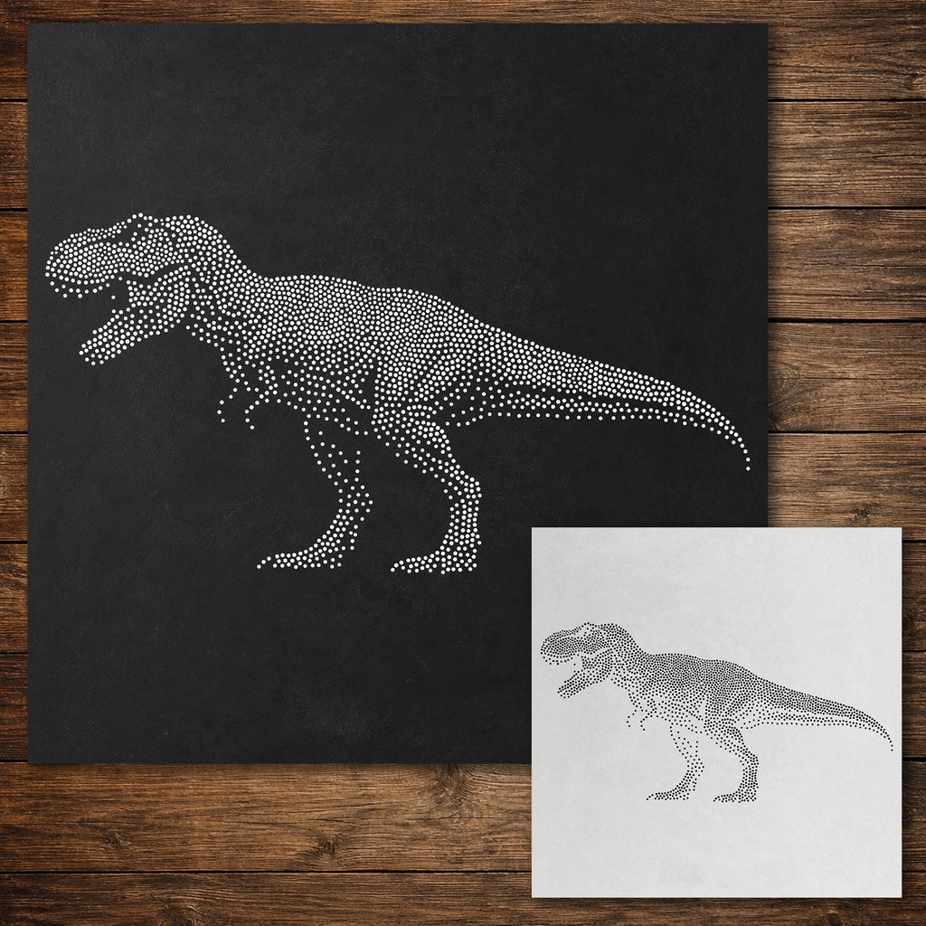 T Rex Dinosaur Stencil reusable Mylar stencil, 300 x 300 mm
