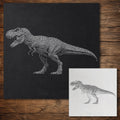 T Rex Dinosaur Stencil reusable Mylar stencil, 300 x 300 mm