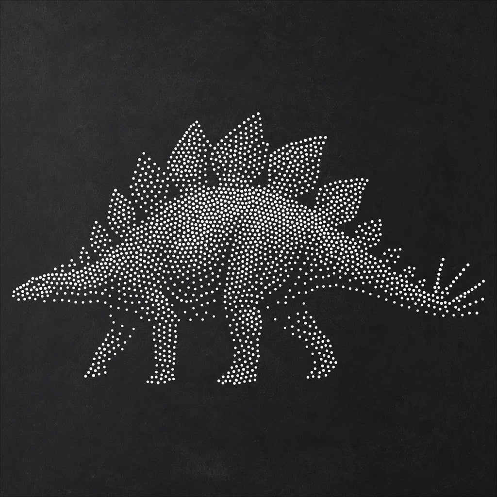 Stegosaurus Dinosaur Stencil | Realistic Mylar Stipple Wall Art, Crafts (Large - 300mm / 12" approx)