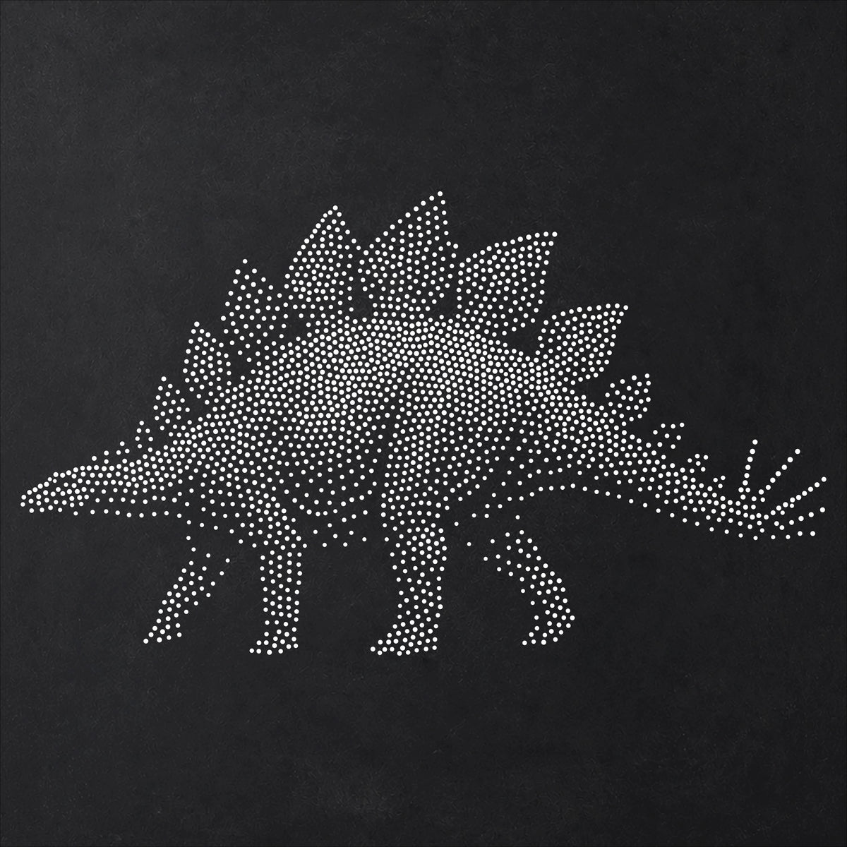Stegosaurus Dinosaur Stencil | Realistic Mylar Stipple Wall Art, Crafts (Large - 300mm / 12" approx)