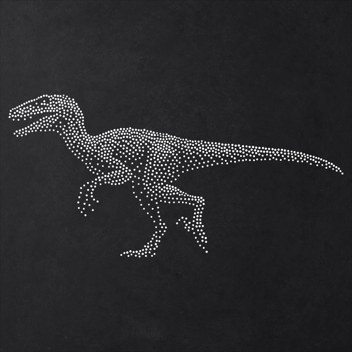 Velociraptor Dinosaur Stencil | Realistic Mylar Stipple Wall Art, Crafts (Large - 300mm / 12" approx)
