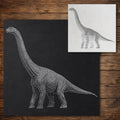 Brachiosaurus Dinosaur Stencil reusable Mylar stencil, 300 x 300 mm