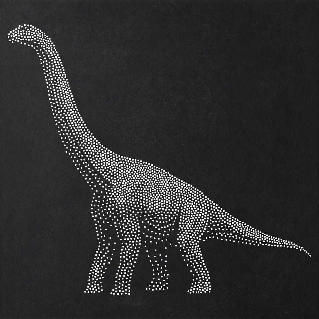 Brachiosaurus Dinosaur Stencil | Realistic Mylar Stipple Wall Art, Crafts (Large - 300mm / 12" approx)
