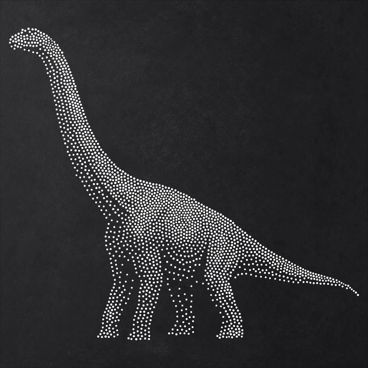Brachiosaurus Dinosaur Stencil | Realistic Mylar Stipple Wall Art, Crafts (Large - 300mm / 12" approx)