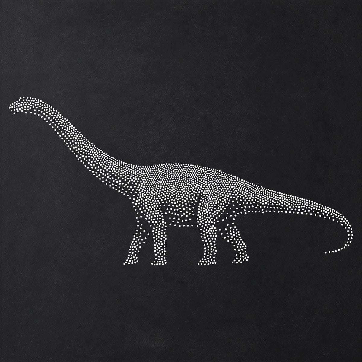 Diplodocus Dinosaur Stencil | Realistic Mylar Stipple Wall Art, Crafts (Large - 300mm / 12" approx)