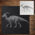 Parasaurolophus Dinosaur Stencil reusable Mylar stencil, 300 x 300 mm