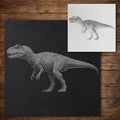 Allosaurus Dinosaur Stencil reusable Mylar stencil, 300 x 300 mm