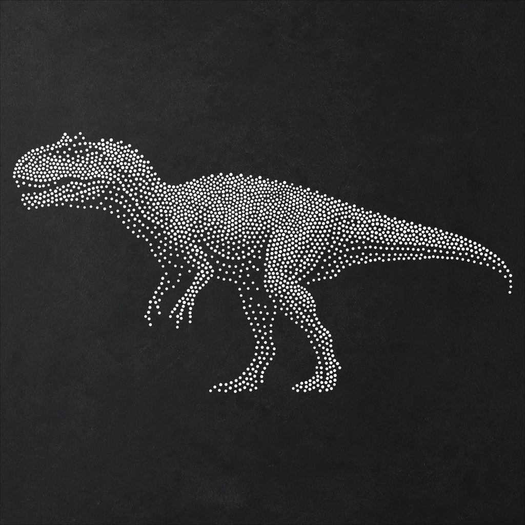 Allosaurus Dinosaur Stencil | Realistic Mylar Stipple Wall Art, Crafts (Large - 300mm / 12" approx)