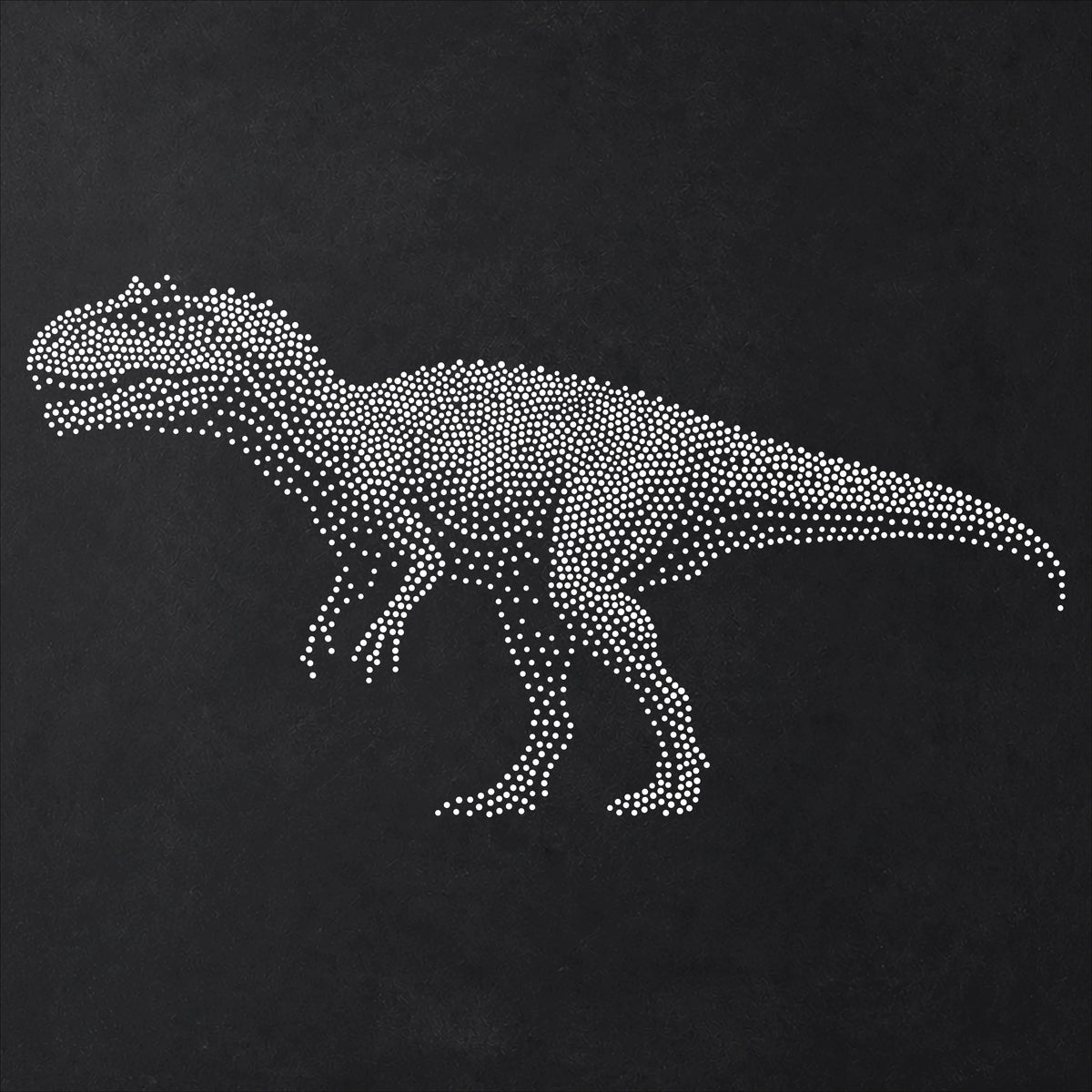 Allosaurus Dinosaur Stencil | Realistic Mylar Stipple Wall Art, Crafts (Large - 300mm / 12" approx)